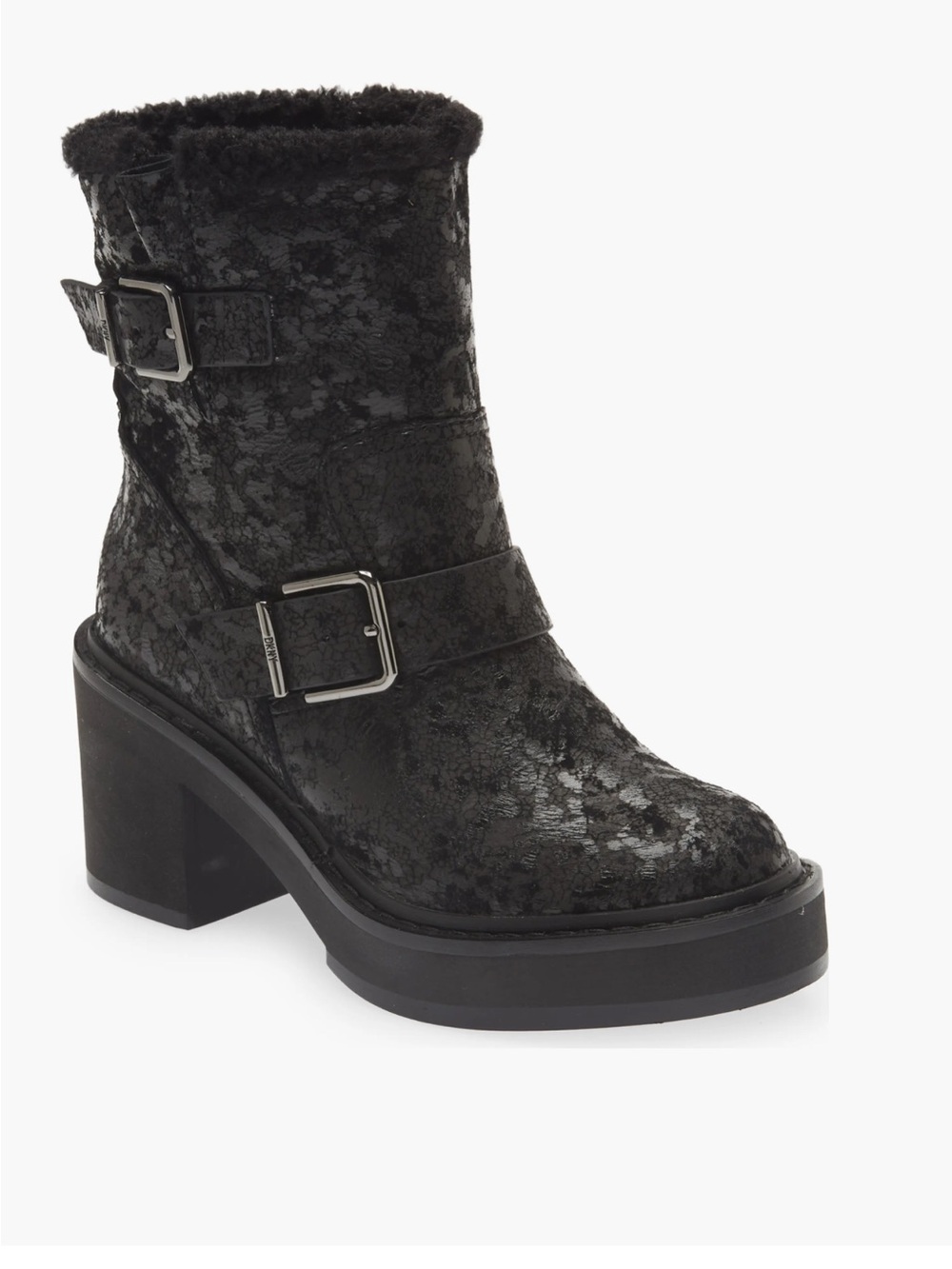 DKNY / Daray Buckle Block Heel Bootie size 8.5 M